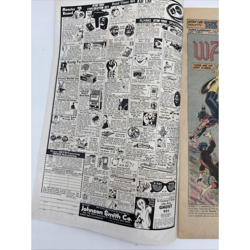 X-Men 95 Marvel Comics 1975 Death of Thunderbird Bronze Age Dave Cockrum Warhunt